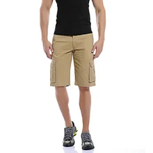 Новинка летние мужские бермуды с несколькими карманами шорты средней длины модные повседневные свободные прямого кроя черные армейские зеленые хаки цвета шорты мужские