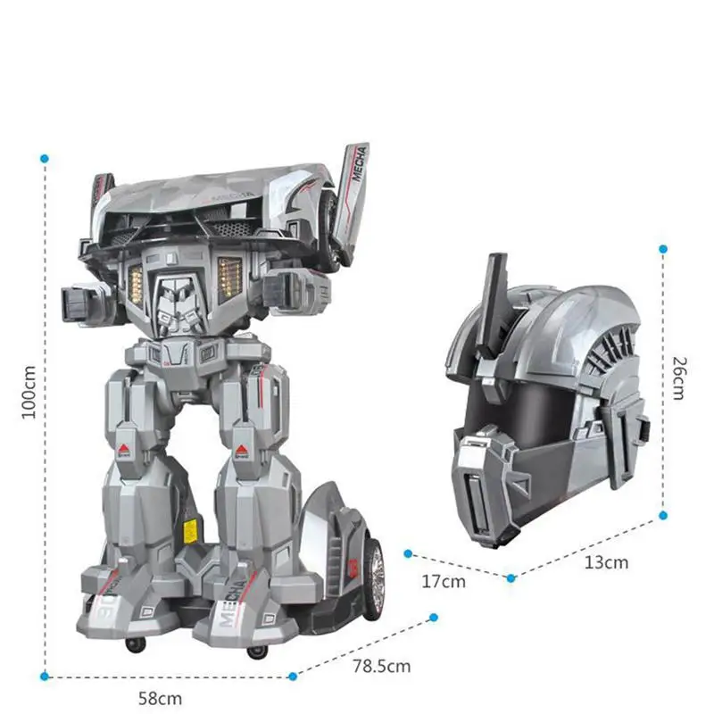 LEORY RC пилотируемые подвижные Humanoid роботы автомобили трансформатор с светодиодный фары 25 Вт мотор для детей детский день подарок парк развлечений