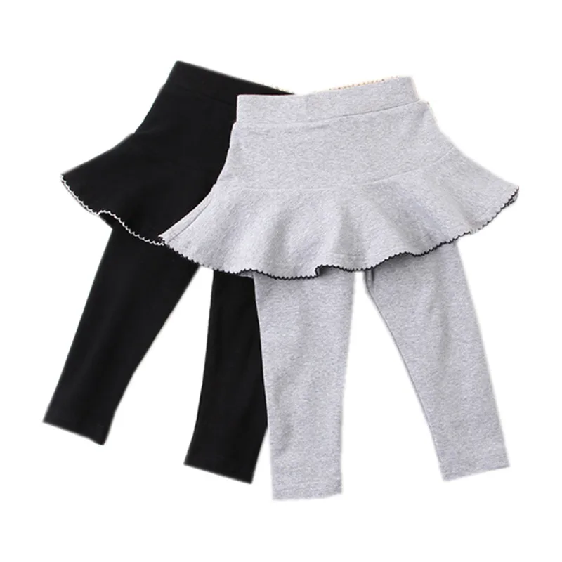 0 to 4 years baby little girls black gray cotton casual skinny skirt ...