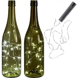 SOL светодиодный аккумулятор теплый белый свет бутылки светодиодный в форме пробки гирлянды для бистро бутылки вина звездный бар вечерние