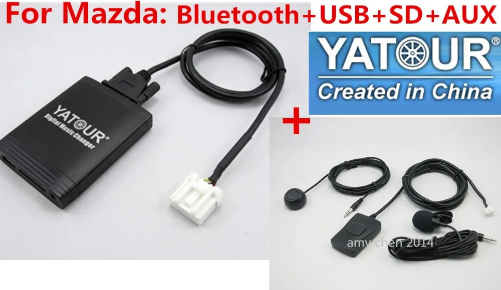 Yatour автомобиль аудио bluetooth комплект для Mazda 2 3 6 CX7 RX8 автомобиля MPV Mp3 плеер USB SD AUX цифровой cd-чейнджер Yt-m06