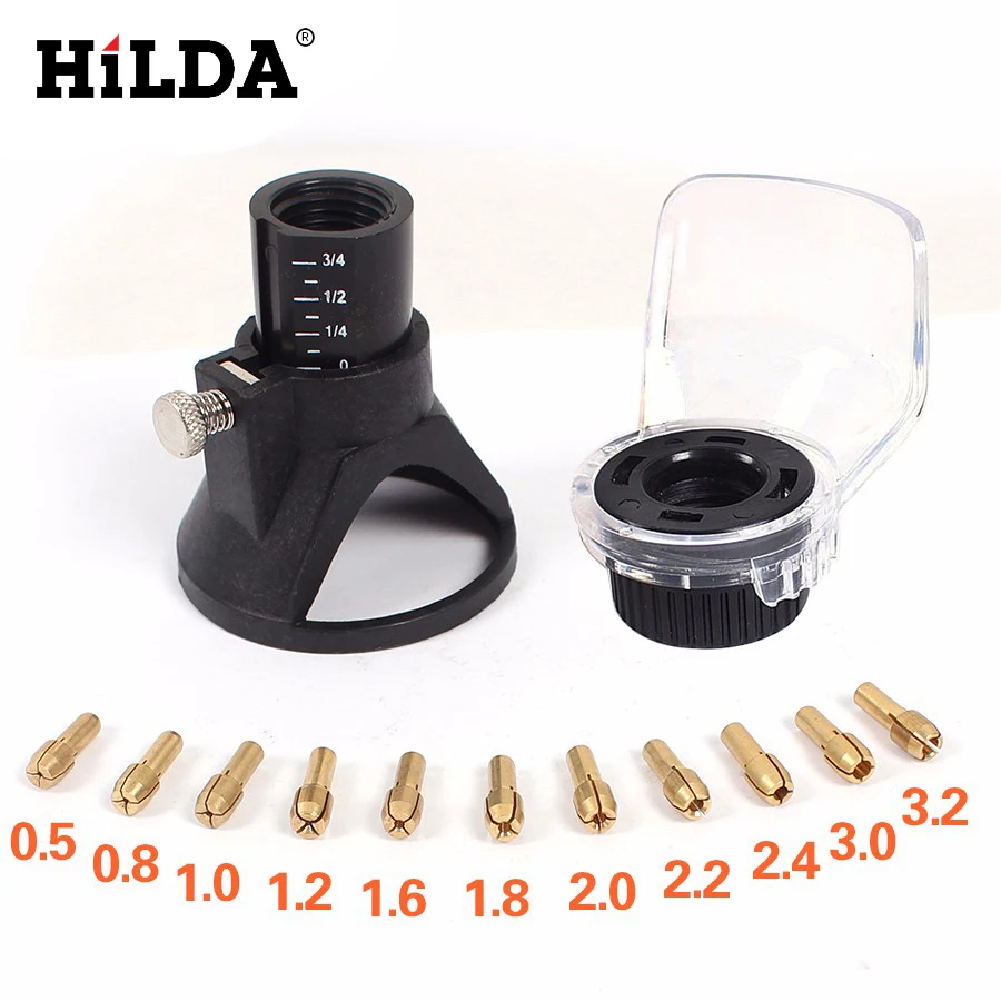 HILDA 13 шт. A550 щит Dremel роторный инструмент и Dremel специальный локатор для дрели рога крепления аксессуары с латунной цангой