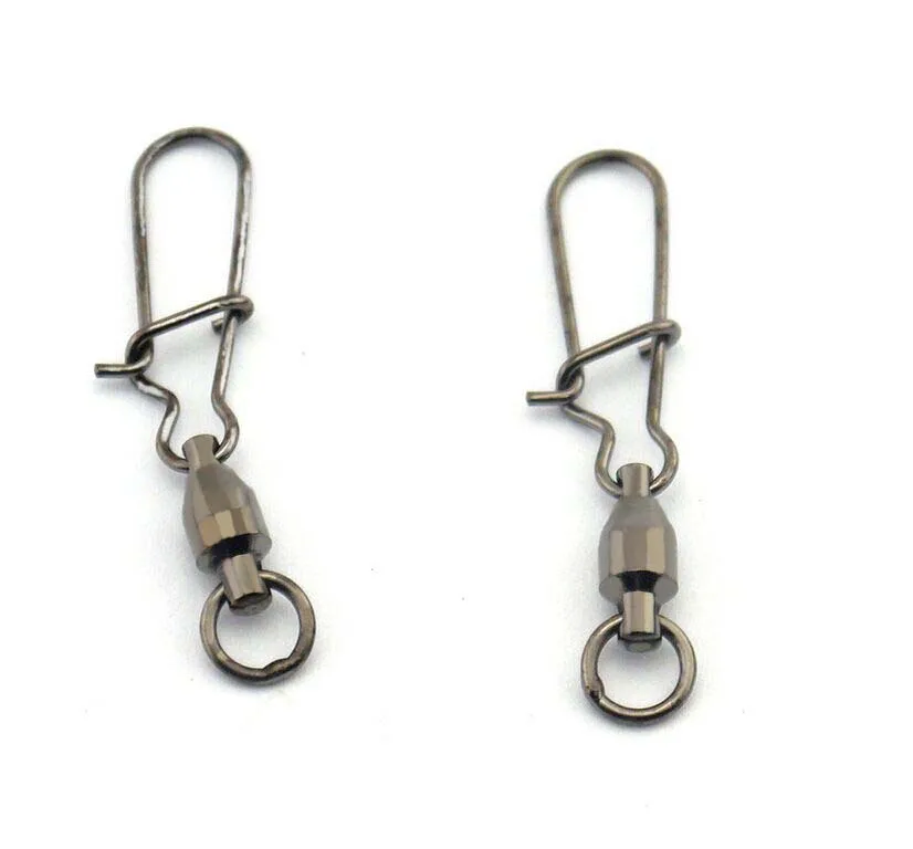 

10Pcs/lot stainless steel Strong Ball Swivels Rings Split Ring Fishing swivel snap Connector Size 0 1 2 3 Fishing Accessories