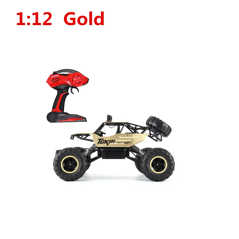 4WD Электрический Радиоуправляемый автомобиль рок-гусеничный Радиоуправляемый игрушечный автомобиль радиоуправляемый светодиодный 4x4 привод Радиоуправляемый автомобиль игрушки для мальчиков Детский сюрприз, подарок - Цвет: type 2 gold