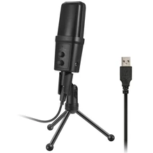 LEORY Профессиональный DC 5 в микрофон USB проводной кардиоидный Студийный конденсаторный микрофон мгновенный микрофон для ПК записывающий высокого качества