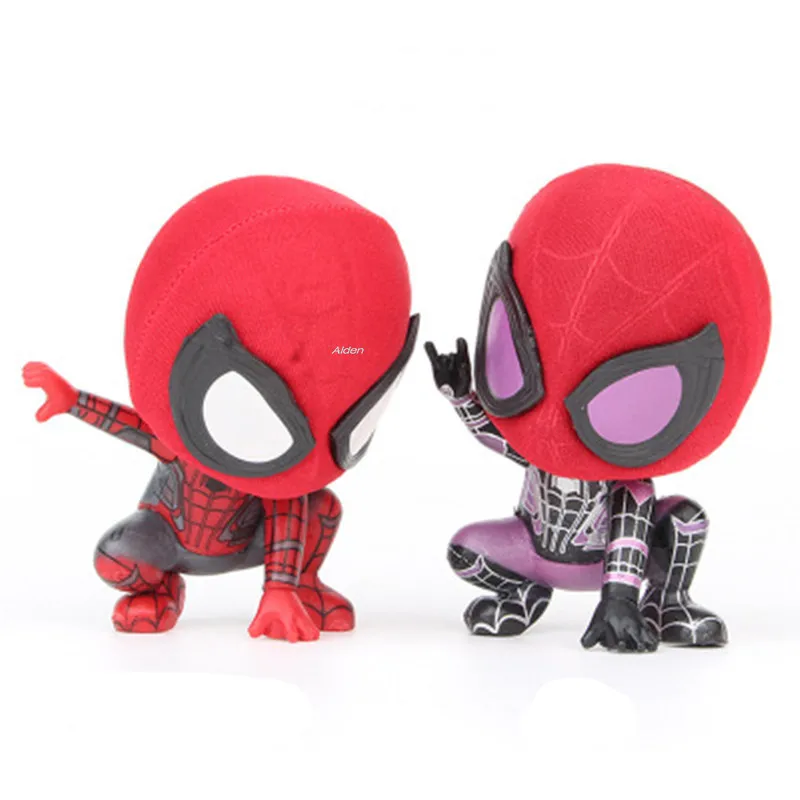 

Avengers: Endgame Superhero Q Version 2 Style Spider-Man Peter Benjamin Parker PVC Action Figure Model Toy OPP 8CM Z1760