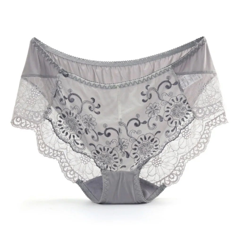 Sexy Lace Underwear Women Fashion Embroidery Ice Silk Super Soft Sexy