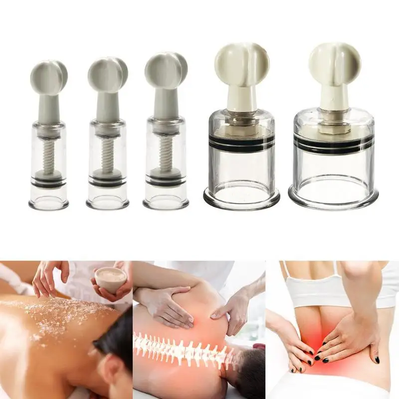 

Rotating Handle Silicone Cupping Vacuum Suction Family Body Therapy Massage Cans Nipple Enhancer Anti Cellulite Slimming Tool