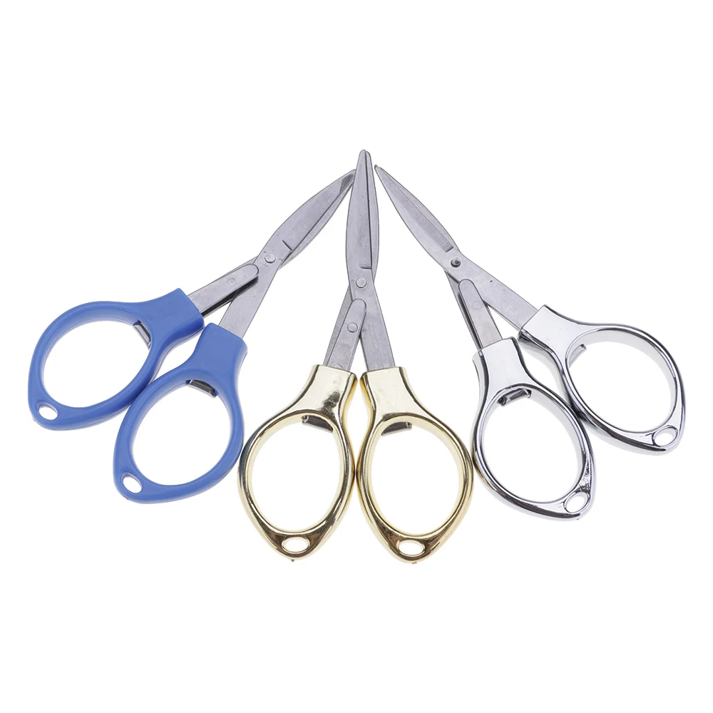 New Ergonomic Handle Pocket Stainless Steel Folding Scissor For Fishing