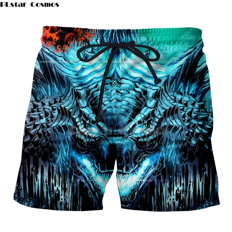 

Godzilla New fashion Men's Casual Shorts Summer Men Beach Shorts 3D Print Men's Boardshorts Trousers hot style Quick Dry -1