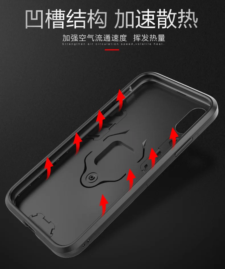 Z podstawką pierścień hybrydowy etui do Xiaomi Pocophone F1 Hard silikon + PC Armor chronią tylną pokrywę dla Xiaomi Pocophone F1 poco F1 -
