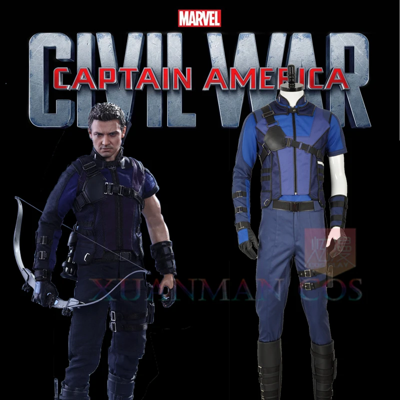 

2016 Captain America 3 : Civil War Costume Hawkeye Clint Barton Battleframe For Adult Cosplay Costume Fashion Outfit Clothing