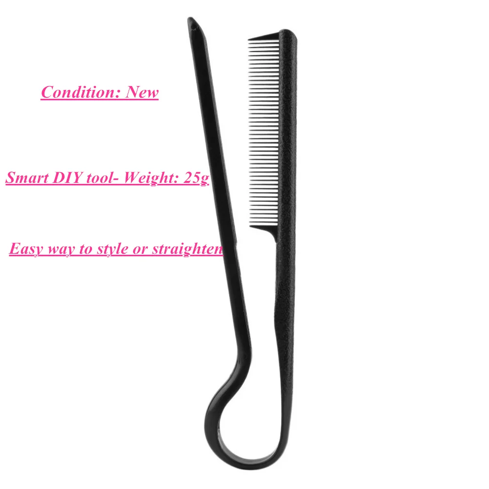 

2018 new Comb DIY Styling Straightening V Comb Clip-Type Hairdressing Hair Straightener with black color Fashion dropshipping