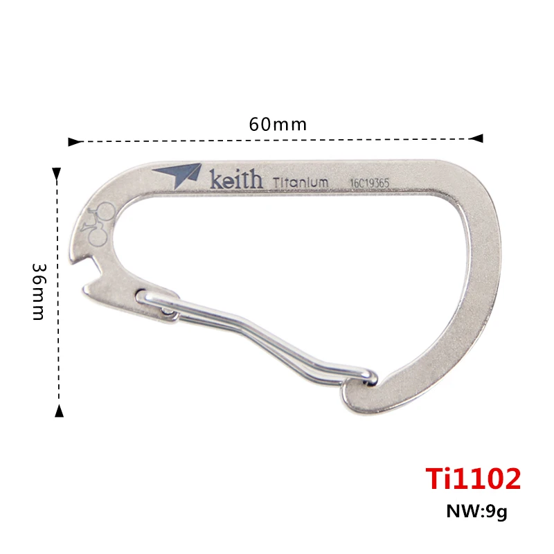 Кейт титановый карабин высокая прочность крючков EDC инструменты многофункциональный с велосипеда Стальная проволока штык 8/10/12 Аллен ключ