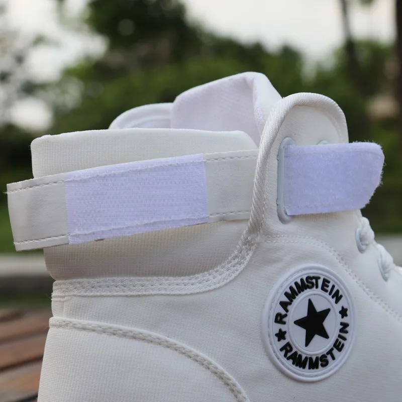 Men's High-top Canvas Shoes Men Spring Autumn Top Fashion Sneakers Lace-up High Style Solid Colors Man White Shoes Men's High-top Canvas Shoes Men Spring Autumn Top Fashion Sneakers Lace-up High Style Solid Colors Man White Shoes