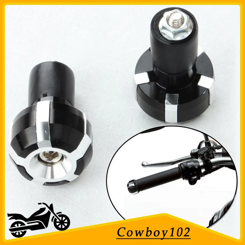 

Big head Silver Universal Motorcycle Aluminum CNC Handle 7/8" Bar Ends grip plugs Fit For Yamaha Honda Suzuki Kawasaki