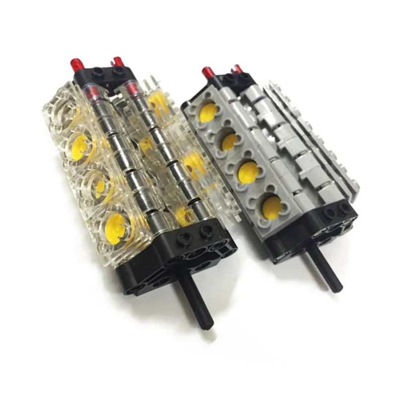 

1Set V8 Engine Cylinder Power engine Cylinder model Building Bricks Components Toy Compatible with legoing Technic Parts Toys