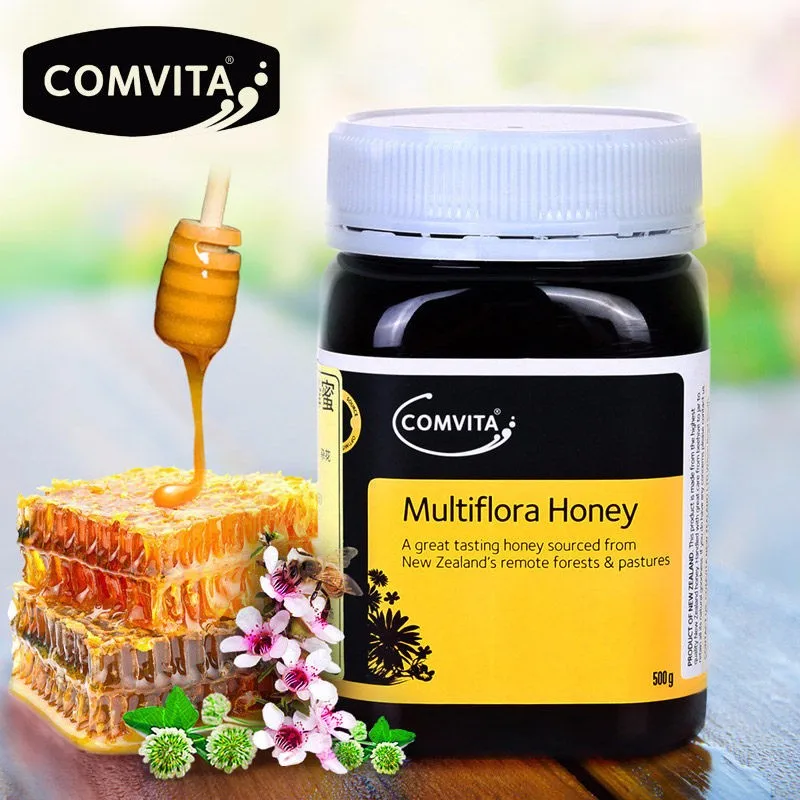 NewZealand 100% натуральная Comvita Multiflora мед 500 г Аутентичные супер премиум для пищеварения и дыхательной системы кашель