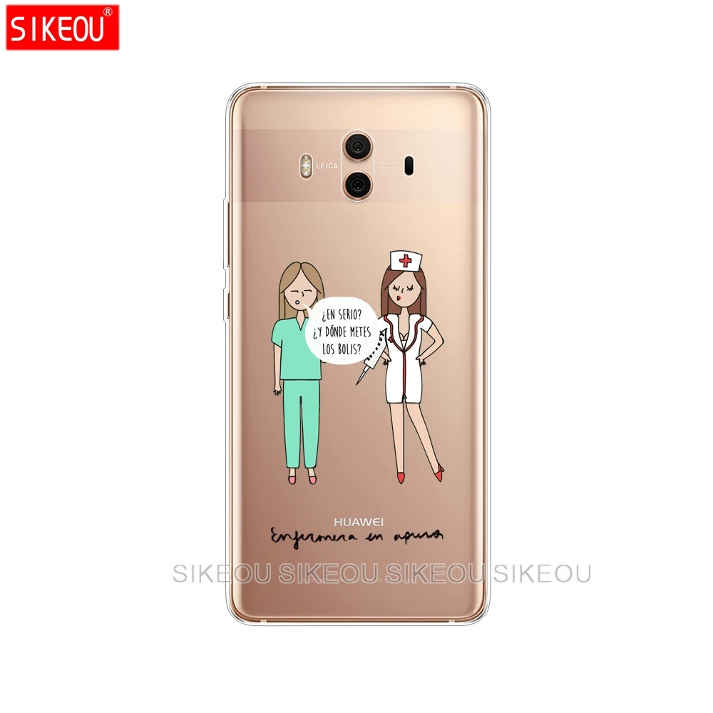 Силиконовый чехол для телефона Huawei mate 7 8 9 10 pro LITE мультяшный Прозрачный