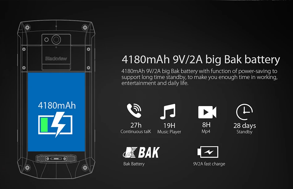 Blackview BV8000 Pro, смартфон, водонепроницаемый, IP68, 6 ГБ ОЗУ, 64 Гб ПЗУ, мобильный телефон FHD, MTK6757V, Android 7,0, 16 Мп, usb type-c кабель