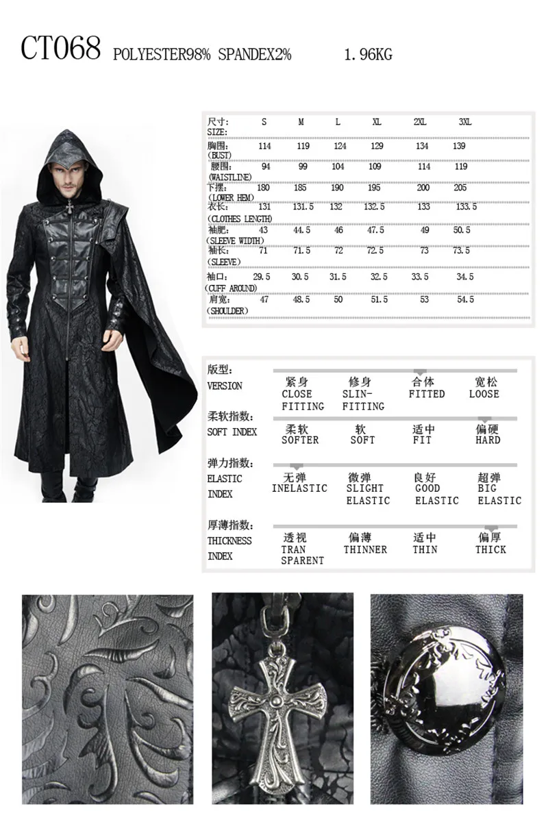 CT068 SIZE CHART