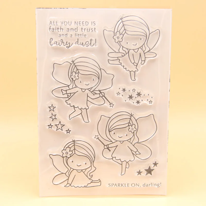 

KLJUYP Fairy Dust Clear Stamps Scrapbook Paper Craft Clear stamp scrapbooking 550