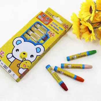 

[4Y4A] 4box Cartoon color 12 color oil painting sticks six edges and corners painting pen graffiti crayons children art sup