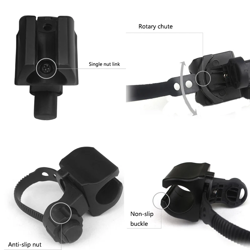 Flash Deal 1 pc Universal Bicycle Clip LED Torch Lamp Flashlight Mount Bracket Holder for 90 Degree Rotation bike accessories 6