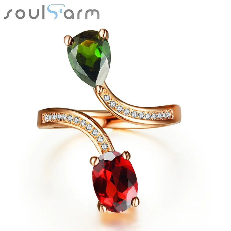 

Genuine 925 Sterling Silver Party Cocktail Ring Garnet Jewelry for Party Engagement Anniversary Rings for Women Fine Jewelry