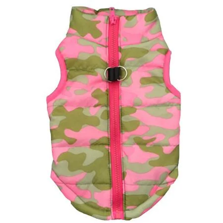 Теплая одежда для собак для маленьких собак, ветрозащитная зимняя куртка для собак, стеганая одежда для щенков, жилет, одежда для Йорка и чихуахуа 35 - Цвет: Pink camouflage