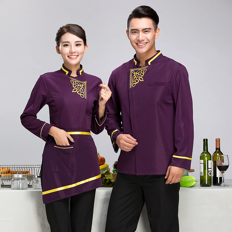 

Chef Work Clothes Long Sleeves Restaurant Uniform Ladies Chef Shirts Work Clothes Men Chef Restaurant Uniform