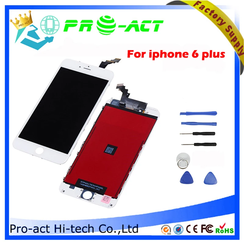 50 шт./лот без битых пикселей ЖК-дисплей для iPhone 6 Plus AAA Качество Дисплей Сенсорный