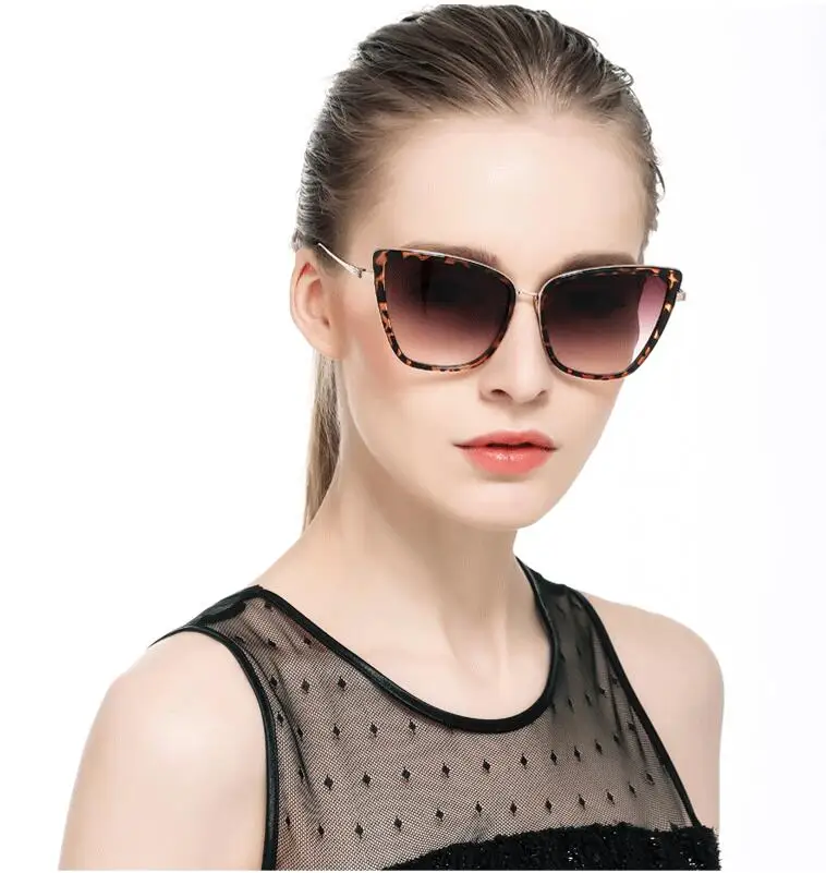 2017 Womens Fashion Cat Eye Sunglasses Women Brand Designer Retro Sun