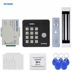 Diysecur Водонепроницаемый 125 кГц RFID Card Reader пароль клавиатуры + 180 кг магнитный замок Управление доступом комплект безопасности ks159