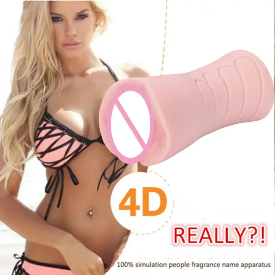 new Adult Sex toy 4D Male Masturbators Realistic Vagina font b Pussy b font soft silicone