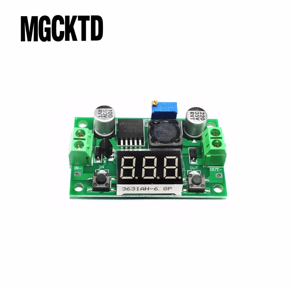 10 Pz Cheap Lm2596 Dc 4.0 ~ 40-1.3-37 V Regolabile Step-Down Power Module + Led Voltmetro