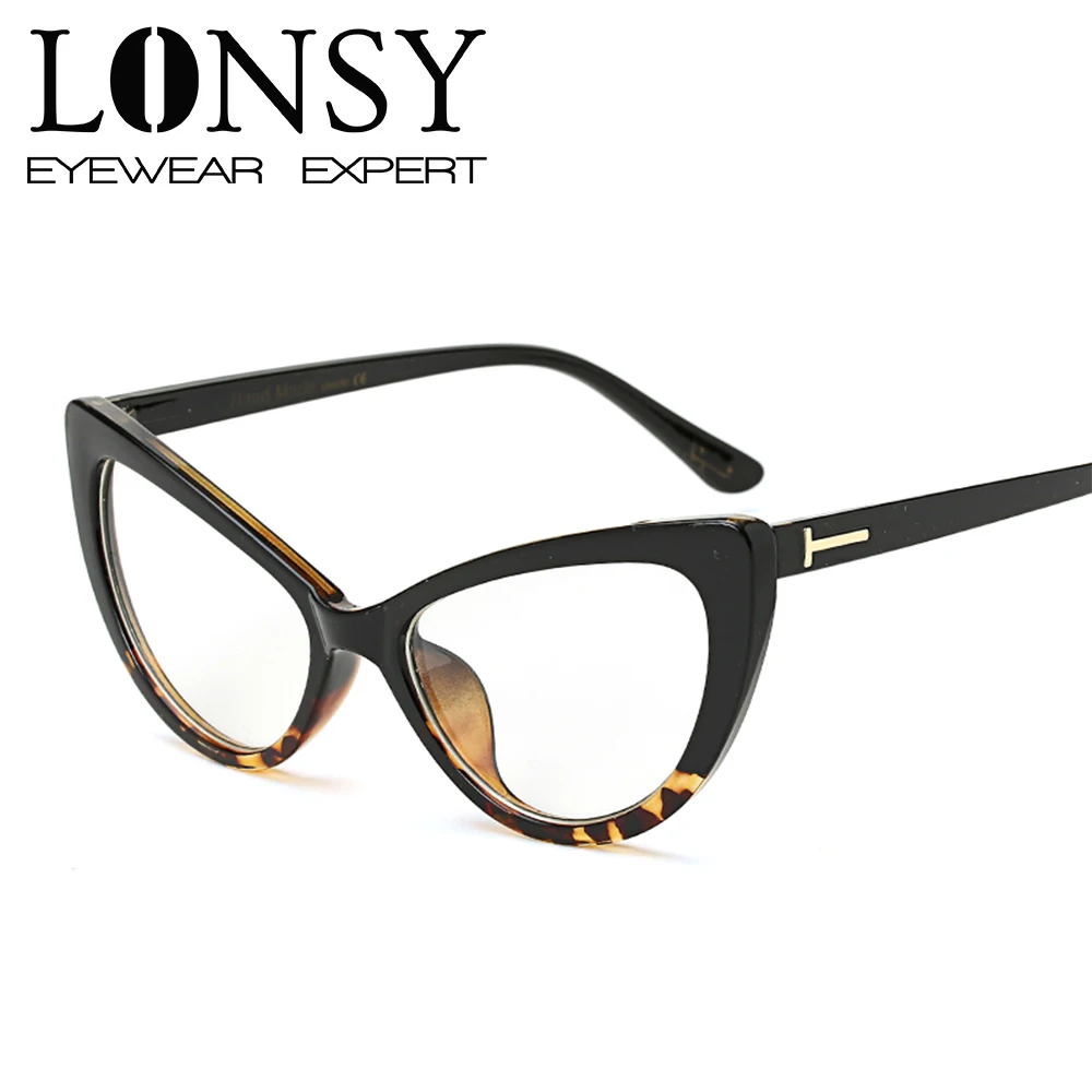 Lonsy 2017 New Cat Eye Glasses Frame For Women Sexy Retro
