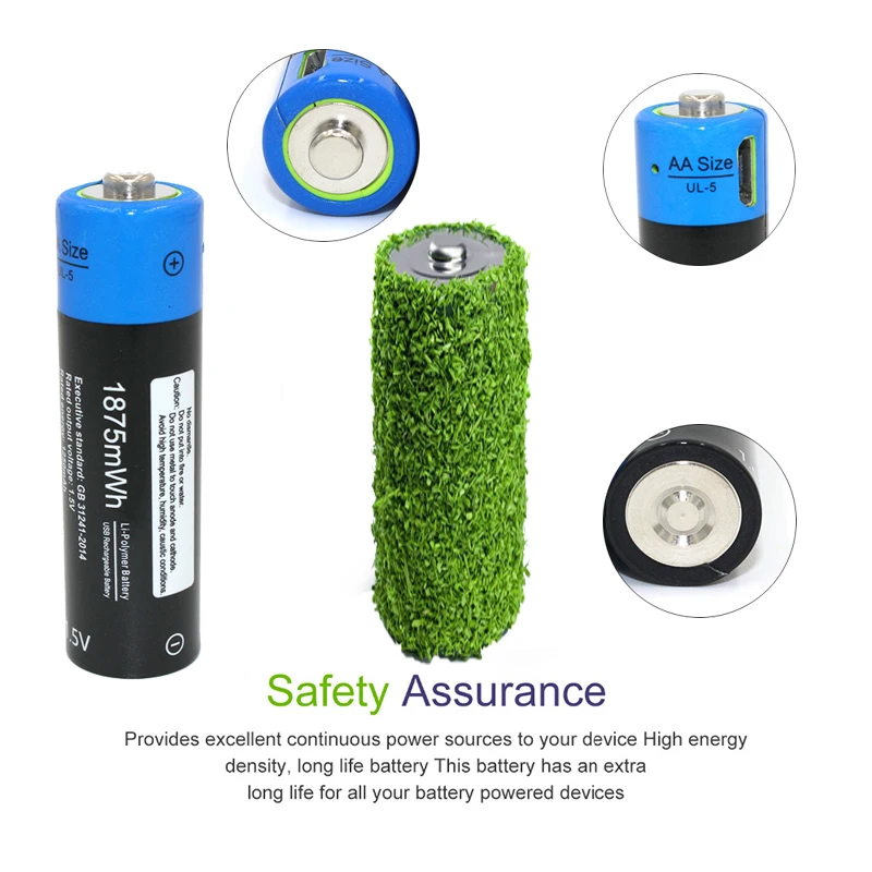 Новая технология! 2 шт. Etinesan 1 5 V AA 1250mAh литий полимерный ионный аккумулятор с usb