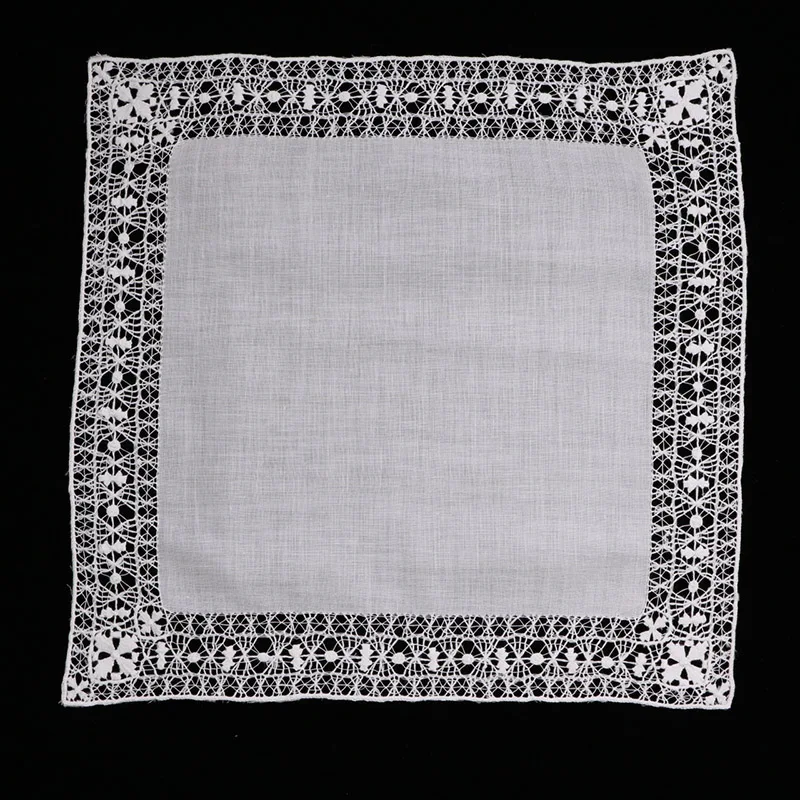 S006: классический ручной работы нарисованный нитью носовой платок 1 шт., винтажный свадебный подарок