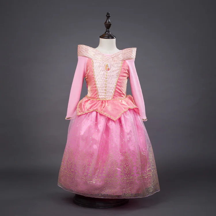 Мода высокое качество спящая красавица принцесса костюм день рождения платья для девочек размер 12 13 лет Новогодние костюмы для детей