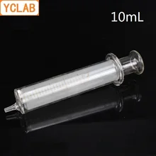 YCLAB 10 мл стеклянный шприц инжектор пробоотборник чернил с иглой лабораторное химическое оборудование