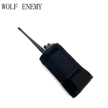 Открытый Тактические чехол для рации кобура иди и болтай Walkie Talkie кобура Регулируемый Molle мешок с открытым чайник верхом журнал подсумок
