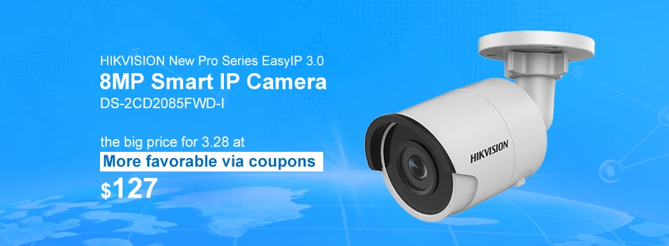 Hikvision DS-2CD2185FWD-I 8MP купольная POE IP камера H.265 IR 30m IP67 с слотом для sd-карты CCTV камера видеонаблюдения