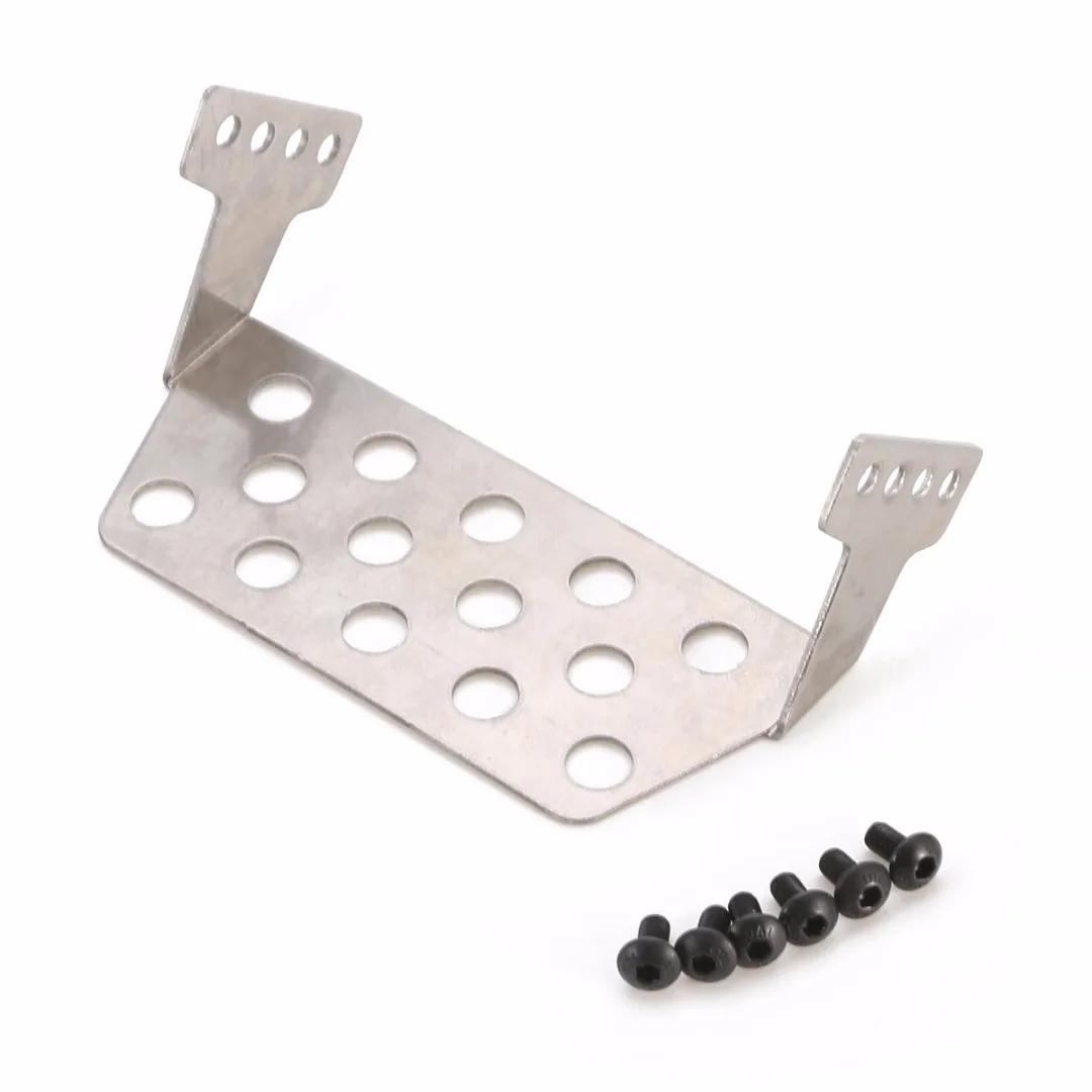 1Pcs Rear Protect Plate Stainless Steel Rear Skid Plate Bumper Lower Protector For TRAXXAS TRX4 1/10 RC Crawler
