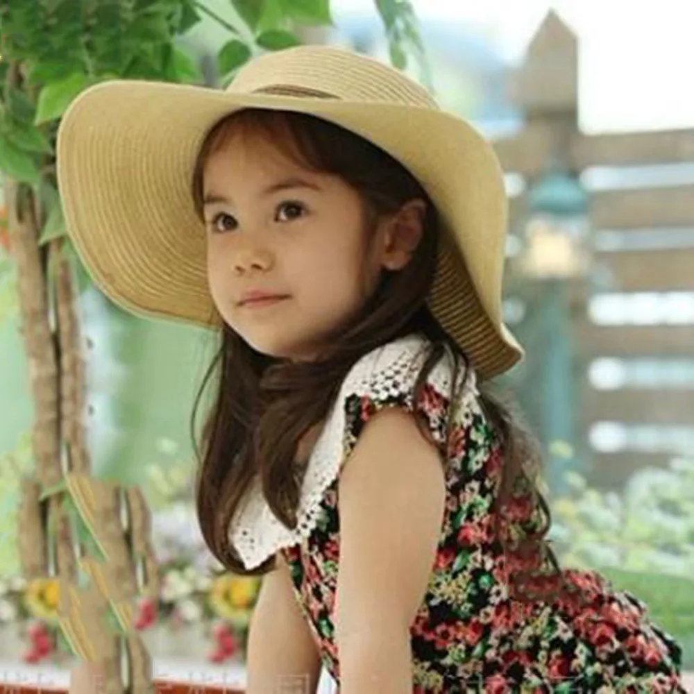 Summer Caps 2017 Spring Children Dome Straw Hat Baby Girls Beach Hats