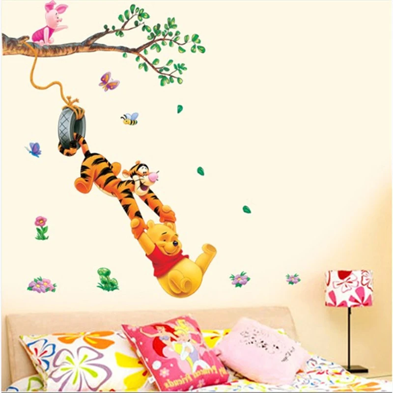 

Environmental Removable Happy Tiger PVC Wall Papaer