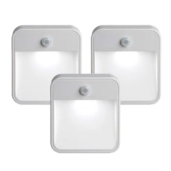 

3PCS Night Light LED Sensor Wireless PIR Auto Motion Sensor Infrared Cabinet Stair Lamp Dual Induction Motion Lamp Magnetic Wall