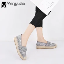 Шикарная парусиновая обувь на толстой подошве; Женская обувь в рыбацком стиле с бахромой; соломенное вязание; лоферы; Женская обувь в рыбацком стиле; слипоны