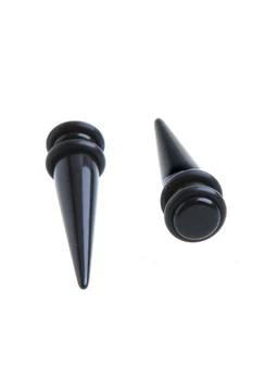 

10x New 1 Pair Black Magnetic Fake Cheater Ear Expander Taper Plug Stretcher (0g 8mm)