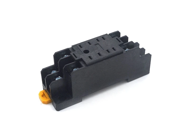 

PYF08A 70*21*25mm Black Power Relays Socket Base DIN Rail 8 PIN for MY2NJ HH52P H3Y-2
